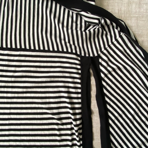 Cabi Black White Cotton Casual Nautical Open Cardigan Lightweight Knit- Sz-S - Picture 6 of 15